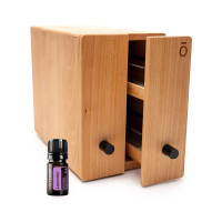 doTERRA Ausziehbares Öleschränkchen aus Lindenholz & Lavendel 5ml