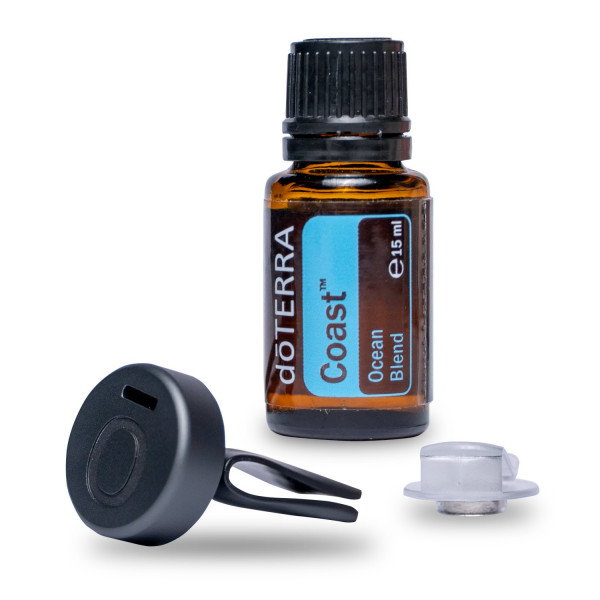 doTERRA Coast™ &amp; Clip-Diffuser mit Metallic-Oberfläche fürs Auto