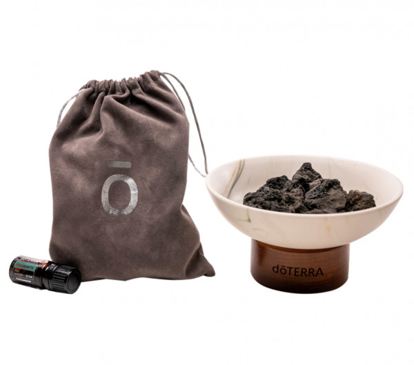 doTERRA Lava Rock Passiv-Diffuser mit Schale &amp; 5ml Himalaya-Tanne